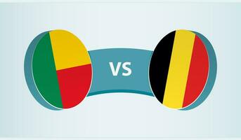Bénin contre Belgique, équipe des sports compétition concept. vecteur