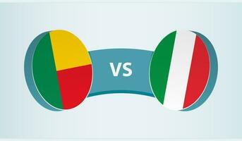 Bénin contre Italie, équipe des sports compétition concept. vecteur