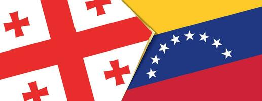 Géorgie et Venezuela drapeaux, deux vecteur drapeaux.