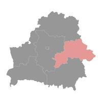 moguilev Région carte, administratif division de biélorussie. vecteur