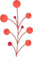 vecteur de branche de buisson de baies rouges de viorne ou de groseille