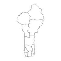 Bénin carte avec administratif divisions. vecteur