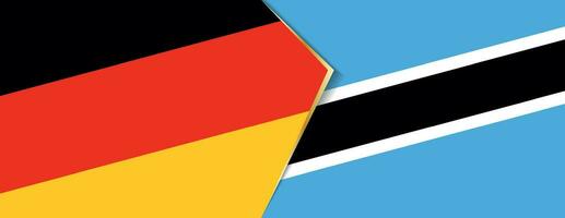 Allemagne et le botswana drapeaux, deux vecteur drapeaux.