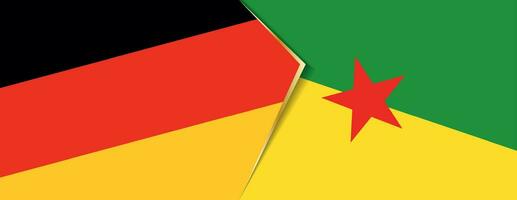 Allemagne et français Guyane drapeaux, deux vecteur drapeaux.