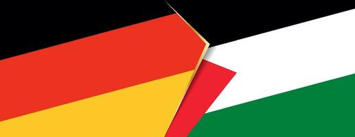 Allemagne et Palestine drapeaux, deux vecteur drapeaux.