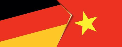 Allemagne et vietnam drapeaux, deux vecteur drapeaux.