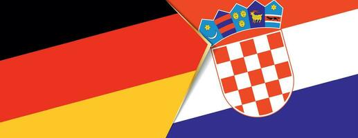 Allemagne et Croatie drapeaux, deux vecteur drapeaux