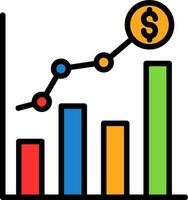 marché les tendances décalage vecteur icône conception