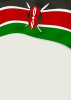 brochure conception avec drapeau de Kenya. vecteur modèle.