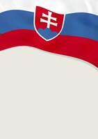 brochure conception avec drapeau de slovaquie. vecteur modèle.