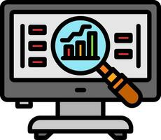 compétitif une analyse vecteur icône conception