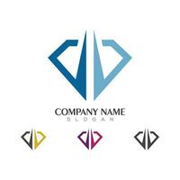 modèle de logo de diamant vecteur