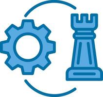 stratégique exécution vecteur icône conception