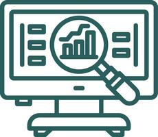 compétitif une analyse vecteur icône conception