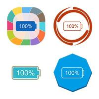 icône de vecteur de batterie pleine unique