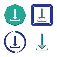 icône de vecteur de téléchargement unique