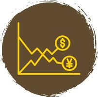 échange taux volatilité vecteur icône conception