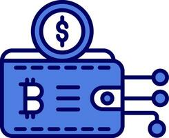 crypto portefeuille vecteur icône