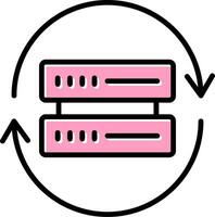 Les données transformation vecteur icône