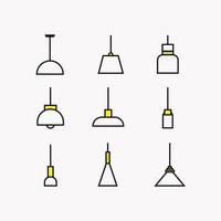 conceptions de lampes avec diverses formes uniques vecteur