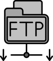 icône de vecteur ftp