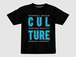 tee shirt culture typographie de... vecteur