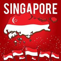 île rouge de singapour vecteur