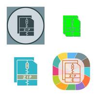 icône de vecteur de fichier zip