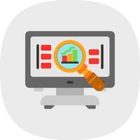 compétitif une analyse vecteur icône conception