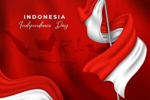 Indonésie indépendance journée rouge blanc drapeau vecteur bannière affiche et la toile utilisation Contexte