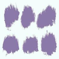 grunge violet Couleur vecteur brosse pack collection