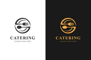 restauration ou le dîner logo icône conception avec fourchette et cuillère élément pour restaurant culinaire logo symbole vecteur