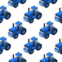 modèle de bleu tracteurs dans isométrie. vecteur