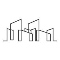 appartement bâtiment logo, moderne conception style ligne vecteur symbole illustration modèle