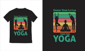 vecteur yoga les filles vecteur yoga T-shirt conception.