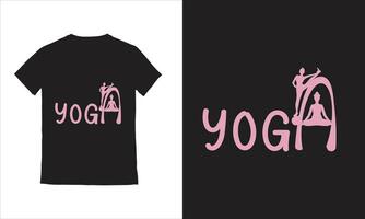 vecteur yoga les filles vecteur yoga T-shirt conception.