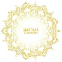 mandala doré décoratif sur fond blanc vecteur