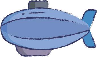 Zeppelin main tiré vecteur illustration