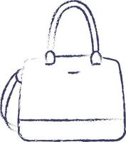 vanité sac main tiré vecteur illustration