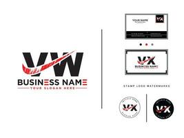 monogramme vw affaires logo, écriture vw brosse logo conception pour magasin vecteur