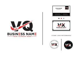 monogramme vq affaires logo, écriture vq brosse logo conception pour magasin vecteur