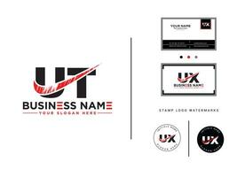 Utah, Utah brosse lettre logo icône vecteur avec affaires carte conception pour vous