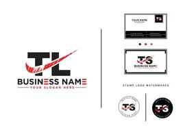 minimaliste tl affaires brosse logo, Créatif tl logo icône brosse lettre conception vecteur