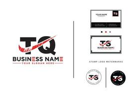 minimaliste tq affaires brosse logo, Créatif tq logo icône brosse lettre conception vecteur