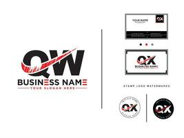 luxe qw Royal brosse logo, dessin qq logo lettre brosse lettre pour boutique vecteur