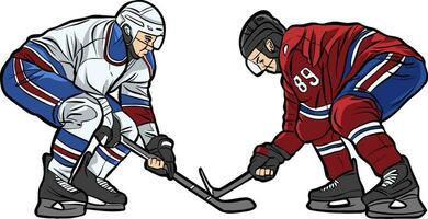 la glace le hockey joueur action clipart vecteur