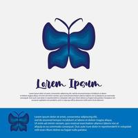 logo illustration papillon vecteur