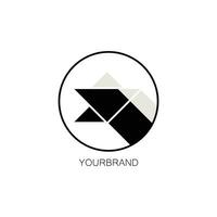 minimaliste Triangle abstrait géométrique forme vecteur entreprise icône logo conception concept