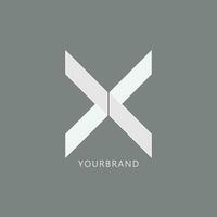 minimaliste gris abstrait lettre X géométrique forme vecteur entreprise icône logo conception concept