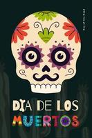 affiche mexicaine du jour des morts. dia de los muertos vecteur